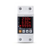 63A 230 V 3IN1 guida display regolabile relè di protezione da sovratensione e sottotensione protezione da sovracorrente contatore di energia kilowattora