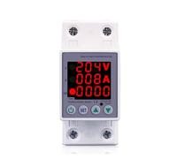 63A 230V 3IN1 Display Din rail adjustable over and under voltage protective device protector relay with over current protection MQXFCZUX