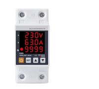 63A 230V 3IN1 Display Din Rail Regolabile Sovratensione Sottotensione Relè Di Protezione Da Sovracorrente KWh Potenza Watt Contatore