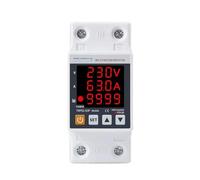 63A 230V 3IN1 guida display regolabile relè di protezione da sovratensione e sottotensione sovracorrente contatore energia kilowattora