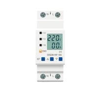 63A 80A 110V 230V Din rail adjustable over under voltage protective device protector current limit protection with Kwh(80A Top input)