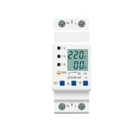 63A 80A 110V 230V guida regolabile protezione da sovratensione e sottotensione limitazione di corrente voltmetro kilowattora(63A Bottom input)