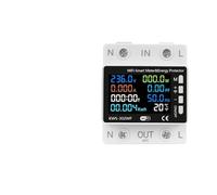 63A Smart Switch Circuit Breaker Meter KWh Power Metering Timer Relay Remote Control Voltage Smart Life MQXFCZUX(WIFI Meter Protector)