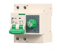 63A - Timer digitale per conto alla rovescia con interruttore, 2 poli per pompe dell'acqua, protezione da sovraccarico e cortocircuito, 220 V, intervallo di regolazione 2-99 ore, montaggio su guida