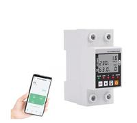 63A TUYA Smart Earth Leakage Over Under Voltage Protector Relay Device Switch Breaker Energy Power KWh Meter per elettrodomestici