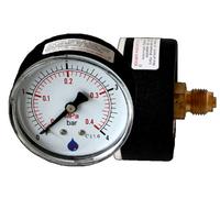 63mm 16bar Comporre Misurazione Pressione 1/4" BSP Posteriore Manometro