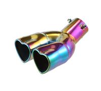 63mm 2.48" Ingresso Curvo Tipo Cuore Forma Scarico Tubo Multicolore