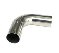 63mm 2.5" O/D 304 Stainless Steel Weld 90 Degree Elbow Tube Butt Pipe Fitting Straight pipe length 100mm
