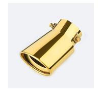 63mm Car Tail Throat Tubo Di Scarico Auto Marmitta Marmitta Per Canna Fumaria Forniture Modificate Modifica Tubo Di Scarico Doppia Terminale Scarico(Yellow curved)