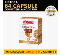 64 Capsule Cappuccino Compatibili A Modo Mio Ristora