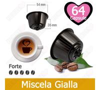 64 Capsule Cialde Caffe Compatibili NESCAFE DOLCE GUSTO Miscela Gialla