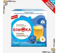 64 Cialde Capsule Caffe Gimoka Camomilla Dolce Gusto poco Zucchero no amara