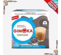 64 Cialde Capsule Caffe Gimoka Cortado Nescafè Dolce Gusto con Poco Zucchero