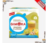 64 Cialde Capsule Gimoka Zenzero e Limone Nescafè Dolce Gusto Con POCO ZUCCHERO