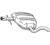 64 CV SILENZIATORE CENTRALE PER VW Golf III Variant 1H5 1.9 SDI KW 47 CV 64