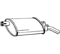 64 CV SILENZIATORE POSTERIORE PER RENAULT 5 122 1.3 KW 47 CV 64