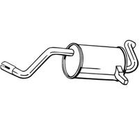 64 CV SILENZIATORE POSTERIORE PER RENAULT Clio III BR0/1, CR0/1 1.5 dCi KW 47 CV