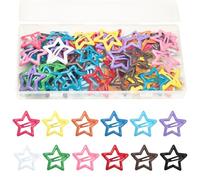 64 fermagli per capelli a forma di stella in metallo per donne e ragazze, piccole mollette per capelli sottili/fini/corti, accessori per capelli forti (diversi colori)
