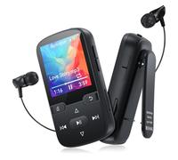 64 GB Lettore MP3 Bluetooth 5.3 con clip Lettore musicale sportivo HiFi | portatile per bambini (28 g), radio FM, registratore vocale, riproduzione casuale e ripetizione,Memoria espandibile 128 GB