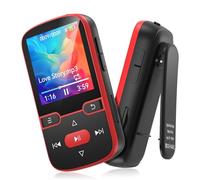 64 GB Lettore MP3 Bluetooth 5.3 con clip, lettore musicale sportivo HiFi, schermo da 1,5 pollici con pulsanti fisici, radio FM/contapassi/registratore vocale, pesa solo 28 g, scheda TF fino a 128 G