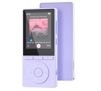 64 GB Lettore MP3 Bluetooth 5.3, MP3 Lettore Musicale con Cuffie, Dittafono, Suono HiFi, Lettore e-book, Schermo a Colori da 2,4 Polliciideale per Sport, Supporta Scheda TF da 128GB, Viola
