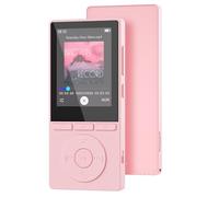 64 GB Lettore MP3 Bluetooth 5.3, MP3 Lettore Musicale con Cuffie, Dittafono, Suono HiFi, Lettore e-book, Schermo a Colori da 2,4 Polliciideale per Sport, Supporta Scheda TF da 128GB, Rosa