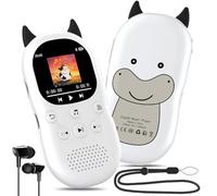 64 GB Lettore MP3 Bluetooth 5.3 per bambini, altoparlanti, lettore musicale con radio FM, sveglia, riproduzione di brani con un clic, batteria da 750 mAh, qualità audio HiFi, cordino gratuito
