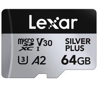 64 GB Scheda Micro SD Silver Plus Scheda di Memoria Flash MicroSDXC UHS I con