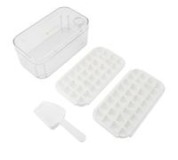64 Griglie Cubetti Ghiaccio in PP e PET, Vassoio con Coperchio Trasparente, Grande Capacità, Facile Rimozione - Sicuro per Alimenti, Perfetto per Frigorifero e Bevande Fresche