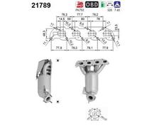 ASA Selection Catalizzatore per Opel Meriva B Van S10 1.4 EcoTec 74 kW 101 CV