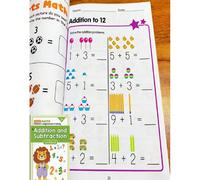 64 pagine Quaderno di esercizi di addizione e sottrazione entro 10, pratica di matematica prescolare, problemi aritmetici, calcolo mentale, pensiero logico, allenamento divertente Carta tessile