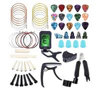 64 PCS Chitarra Strumento Kit di Sostituzione tra Cui Corde della Chitarra,