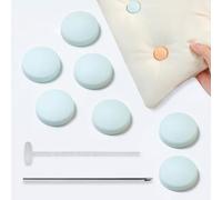 64 Pezzi Clip Ferma Copripiumino, Clips per Fissare Copripiumino, Fermagli per Tenere Fermo Il piumone, Nuovo Design Migliorato con ago Morbido (2 Colori)