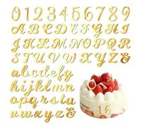 64 Pezzi Di Decorazioni Per Torte Con Numeri E Lettere, Decorazioni Acriliche, Accessori Per Decorazioni Per Torte Fai-Da-Te, Forniture Per Feste
