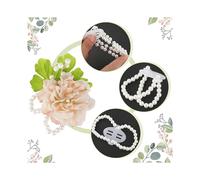 64 Pezzi di Perle Elastiche da Polso Cinturini per Corpetto Accessori da Polso da Sposa DIY Fiori Artificiali Decorazioni per La Festa nel Spiaggia di