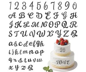 64 pezzi, lettere decorative per torte, lettere per torte, numeri acrilici 0-9, decorazione per torte, lettere dalla A alla Z, set per matrimoni, anniversari, feste, feste (nero)