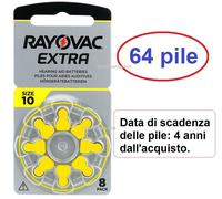 RAYOVAC AID 10 - Batteria per apparecchi acustici, zinco-aria, 5,8x3,5 mm, Aid 10