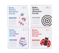 64 Schede Flash di Apprendimento per Bambini da 0 a 36 Mesi, tra Cui Punti, Riconoscimento dei Caratteri, Linguaggio e Altro Giocattolo Educativo per la Stimolazione Visiva