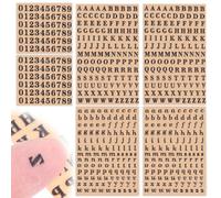 640 adesivi con lettere piccole, 3/3,5 mm, colore nero, autoadesive