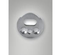 6404-50-003 TAPPO PIATTO ALLUMINIO ANODIZZATO NATURALE CON FORO