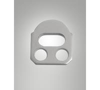 6407-50-001 TAPPO PIATTO ALLUMINIO ANODIZZATO NATURALE L.16MM CON FORO