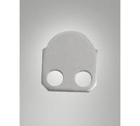 6407-50-002 TAPPO PIATTO ALLUMINIO ANODIZZATO NATURALE L.16MM SENZA FORO