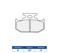 641102X59 PASTIGLIE FRENO POSTERIORE CL BRAKES 1102X59