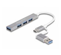 64214 4043619642144 DeLOCK Hub USB slim a 4 porte con USB Type-C o USB Type-A