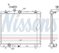64257 NISSENS Radiatore, Raffreddamento motore per SUZUKI