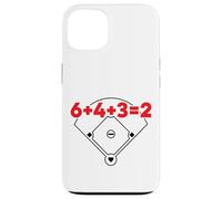 6432 Equazione matematica sul campo dei numeri di gioco doppio baseball Custodia per iPhone 13