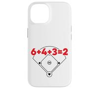 6432 Equazione matematica sul campo dei numeri di gioco doppio baseball Custodia per iPhone 14