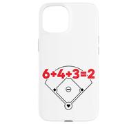 6432 Equazione matematica sul campo dei numeri di gioco doppio baseball Custodia per iPhone 15