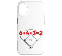 6432 Equazione matematica sul campo dei numeri di gioco doppio baseball Custodia per iPhone 16