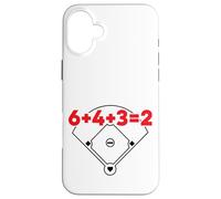 6432 Equazione matematica sul campo dei numeri di gioco doppio baseball Custodia per iPhone 16 Plus